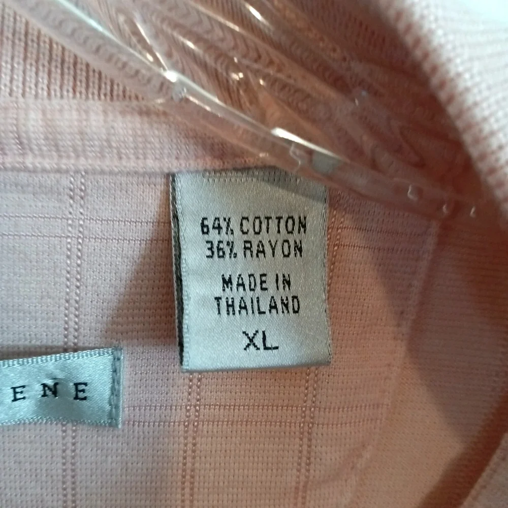 Geoffrey Beene - Mens Peach‎ Short Sleeve Golf Polo Shirt – Size XL